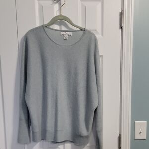 Magaschoni Cashmere Light Blue Scoop Neck Sweater